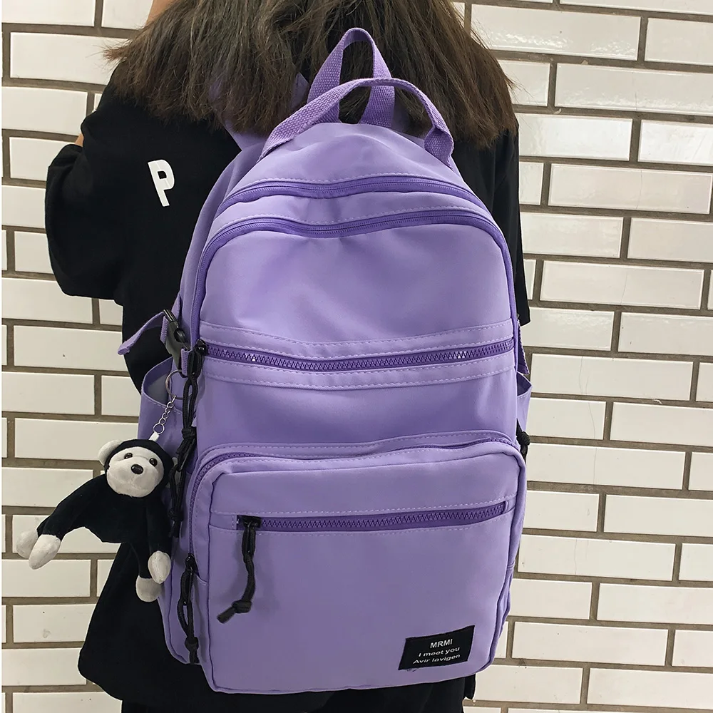 

Cool Harajuku College Backpack Fashion Boy Female Waterproof Bag Women Men Travel Backpack Girl Cute Laptop Student Bag Lady New
