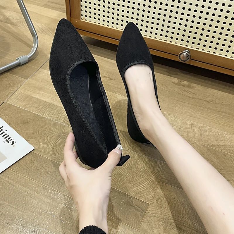 

Туфли женские с бантом, заостренный носок, дышащие, плоская подошва, Повседневная модная обувь, повседневные однотонные