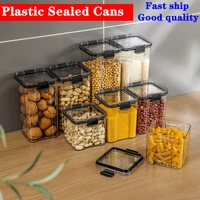 5 different capacity plastic sealed cans kitchen storage box transparent food canister keep fresh new clear container home