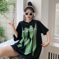 cotton summer new round neck short sleeve t shirt women y2k aesthetic clothes streetwear fashion loose tops vintage graphic tee