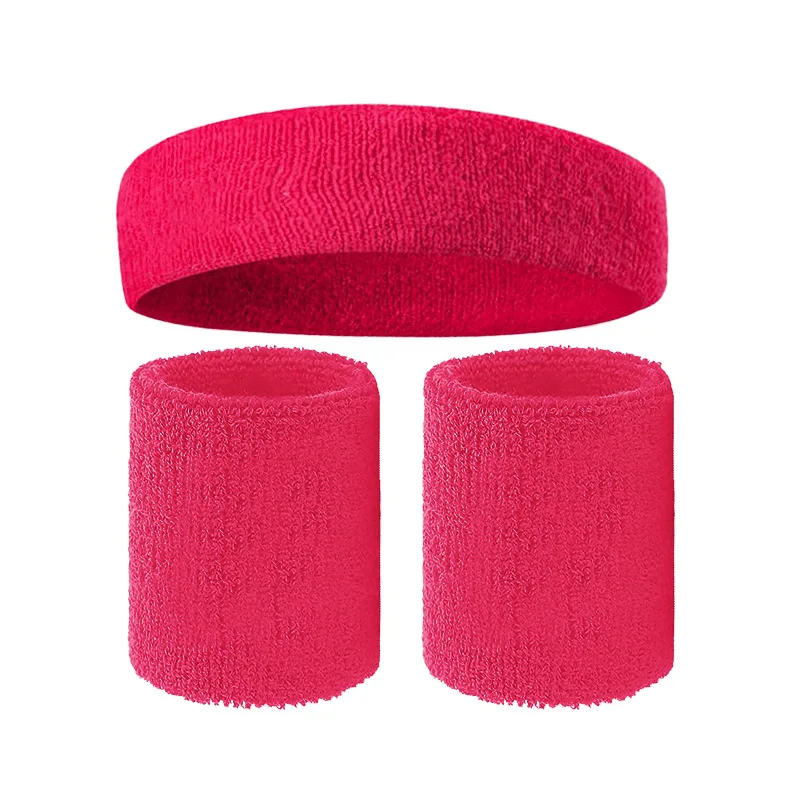 3PCs/set Mens Sports Headband Sweatband Stretch Elastic Outdoor Sport Sweat Headband Wristband Women Gym Running Tennis Headwrap images - 6