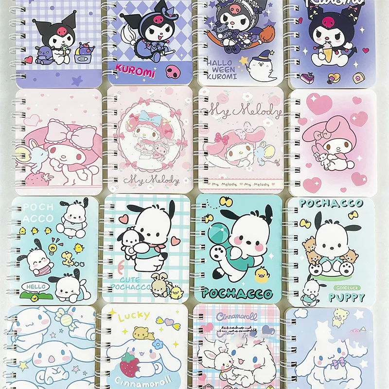 

My Melody Kuromi Kawaii Sanrio Anime Sweet Coil Notepad Cute Cartoon Pochacco Cinnamoroll Notebook Girl Heart Children Gifts