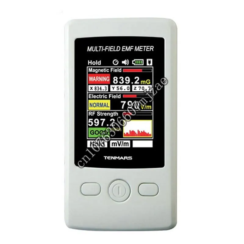 

TM-190 Gauss 3-axis Magnetic Electric RF Field Strength Digital Electromagnetic Radiation Detector EMF Meter