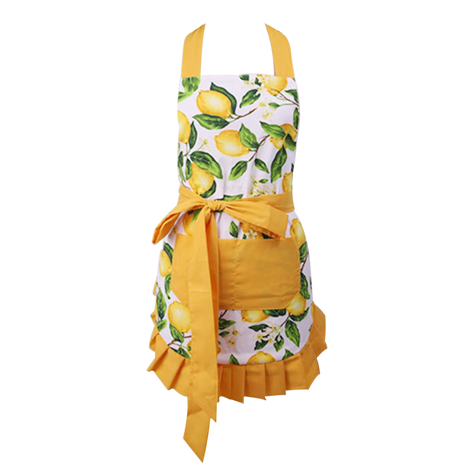 

Дышащая Подарочная Удобная Регулируемая Толстая хлопковая смесь лимона для приготовления пищи для кафе с карманом аксессуары для защиты о...