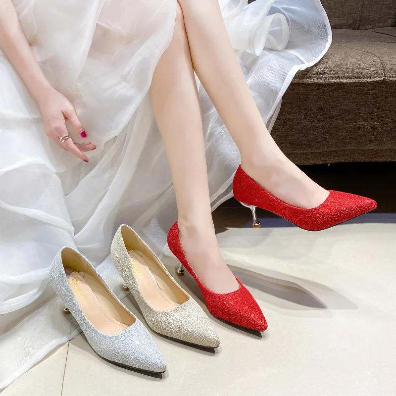 

Crystal Pumps Women Shoes Platform High Heels Wedding Shoes Bride Silver Platform High Heels Ladies Shoes Woman Sandals 2022 New
