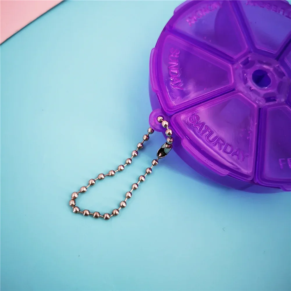 Мини-круглая коробка для таблеток 7-дневная еженедельная медицинская аптечка