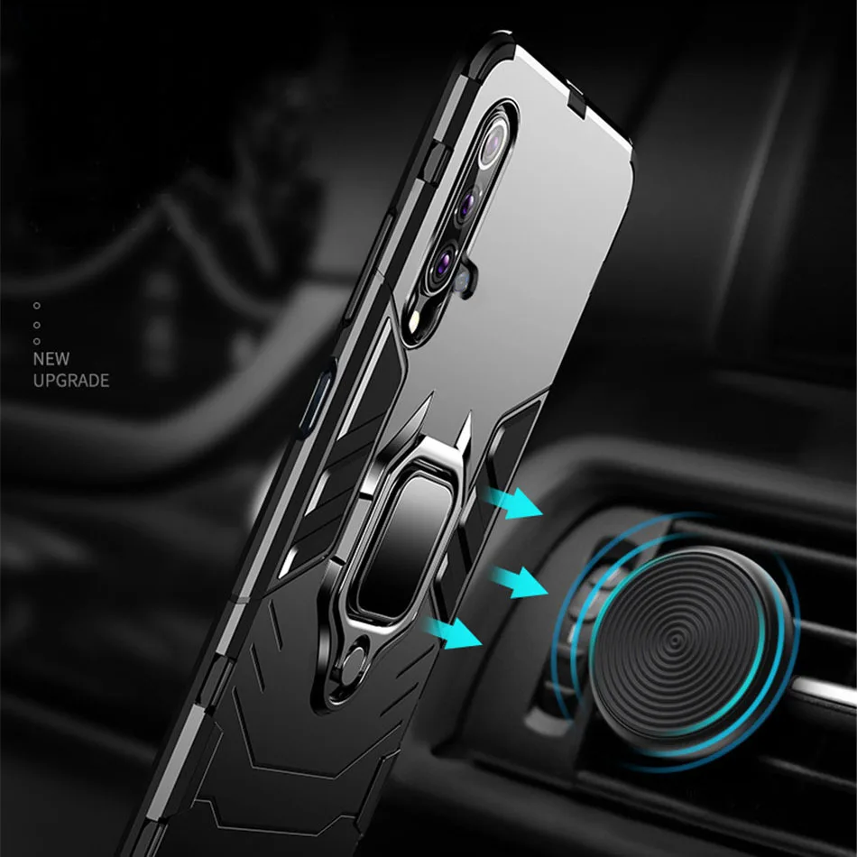 Защитный чехол с магнитным кольцом для Huawei Honor 9X китай Hybird Корпус противоударный