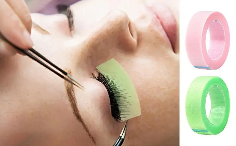 

Eyelash Tape Lash Extension Breathable Fabric Tapes with holes and breathable Adhesive and Isolation Pad Eyelash Grafting Tool