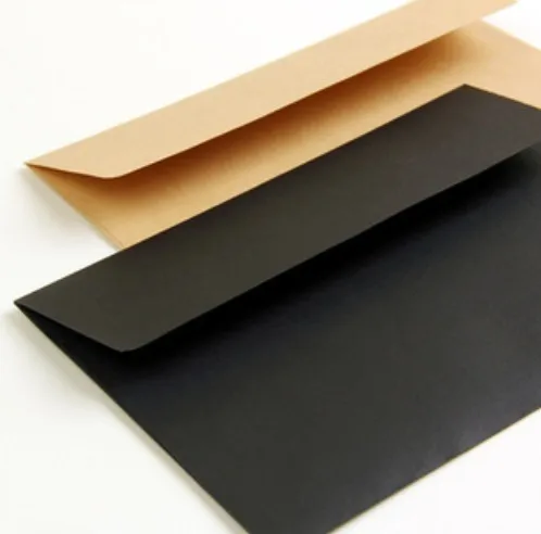 

100pcs 160x110mm Three Color Choose Flat Mouth Leather Envelope Greeting Card Planner Invitation wholesale