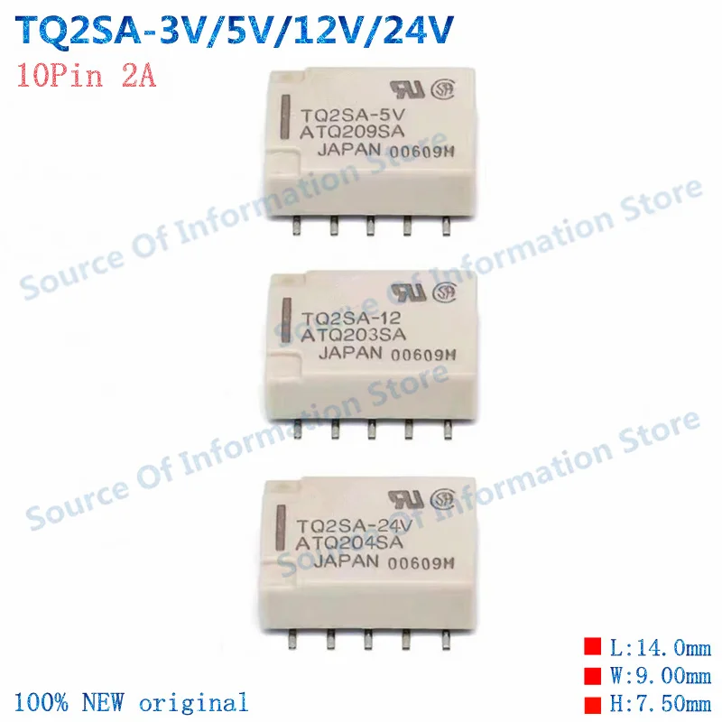 Фото 5 шт. сигнальное реле TQ2SA-5V/12V/24V, 10 контактов, 2А, ATQ209SA 203SA 204SA, 100% новое №1