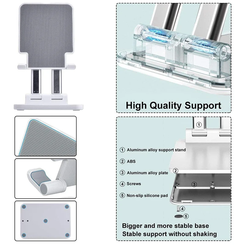 Подставка для планшета с регулируемой высотой складной держатель двухтрубный