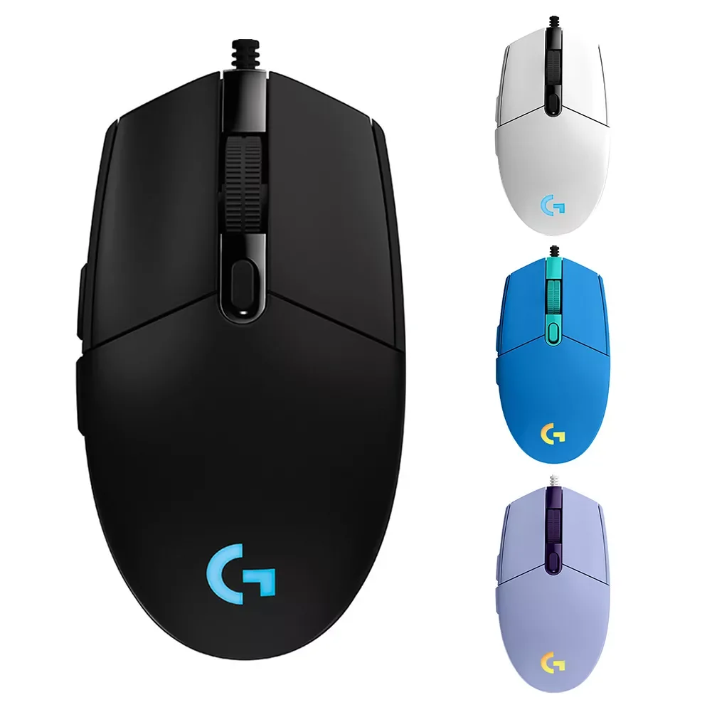 

G102 Gen 2 Optical Wired Mouse LIGHTSYNC RGB Optical Mice 6 Buttons Optical Wired Mice 8000 DPI for PUBG
