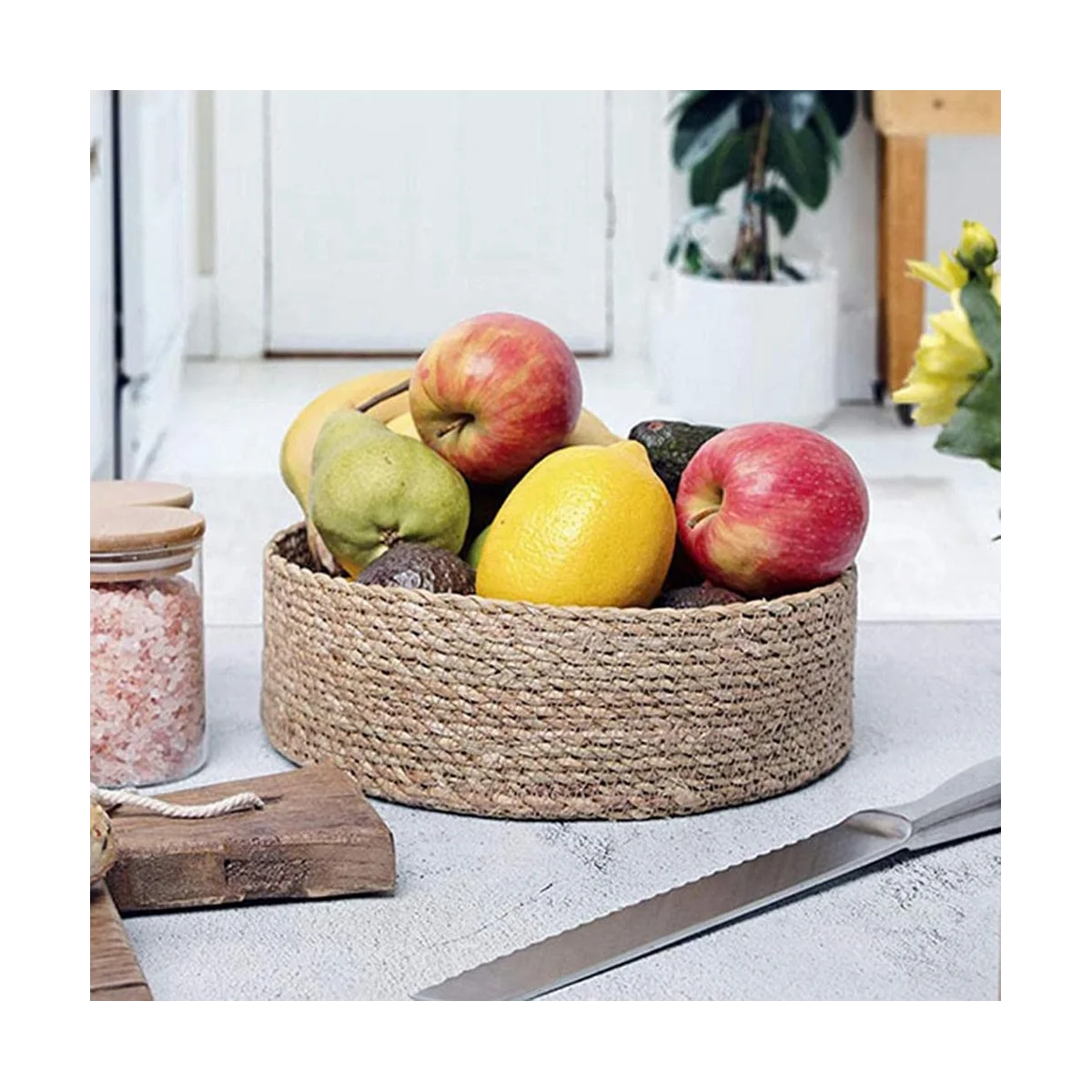 Соломенная плетеная корзина для белья износостойкая Женская хранения в