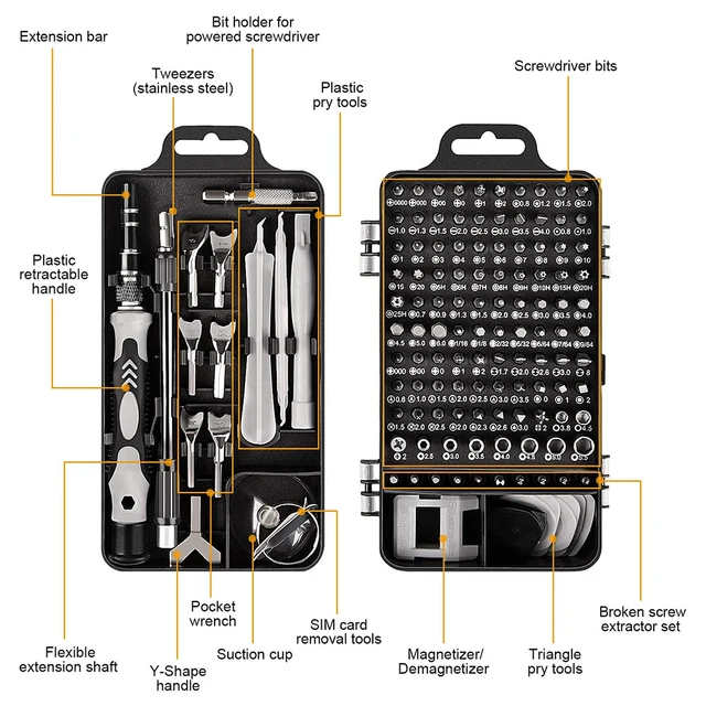 Screwdriver Set Precision Magnetic Screw Driver Bits Torx Hex Bit Handle Mobile Phone Repair Screwdrive Kit Hand Tools 2