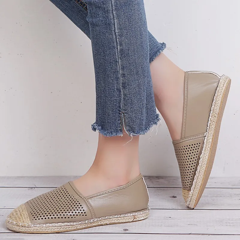 

2021 New Arrival Women Slip On Shoes Shallow Espadrilles Woman Loafers Rubber Ladies Shoes Round Toe Female Flats