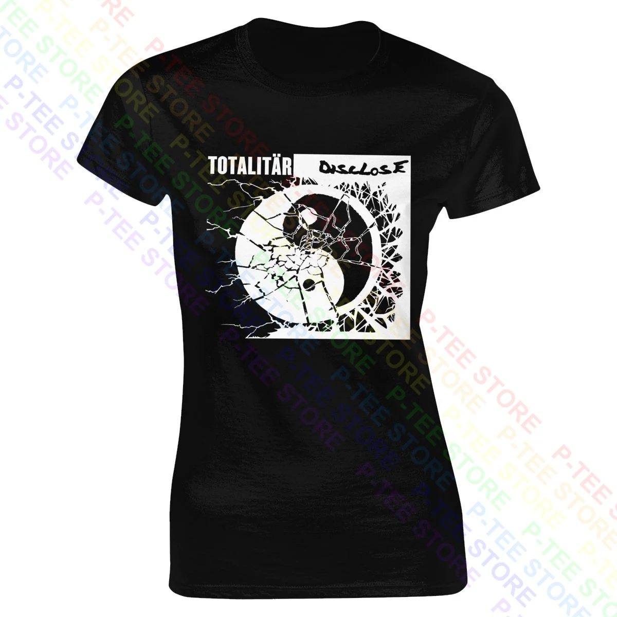Женская футболка с разрезом Totalitar мягкая уникальная универсальная женская в