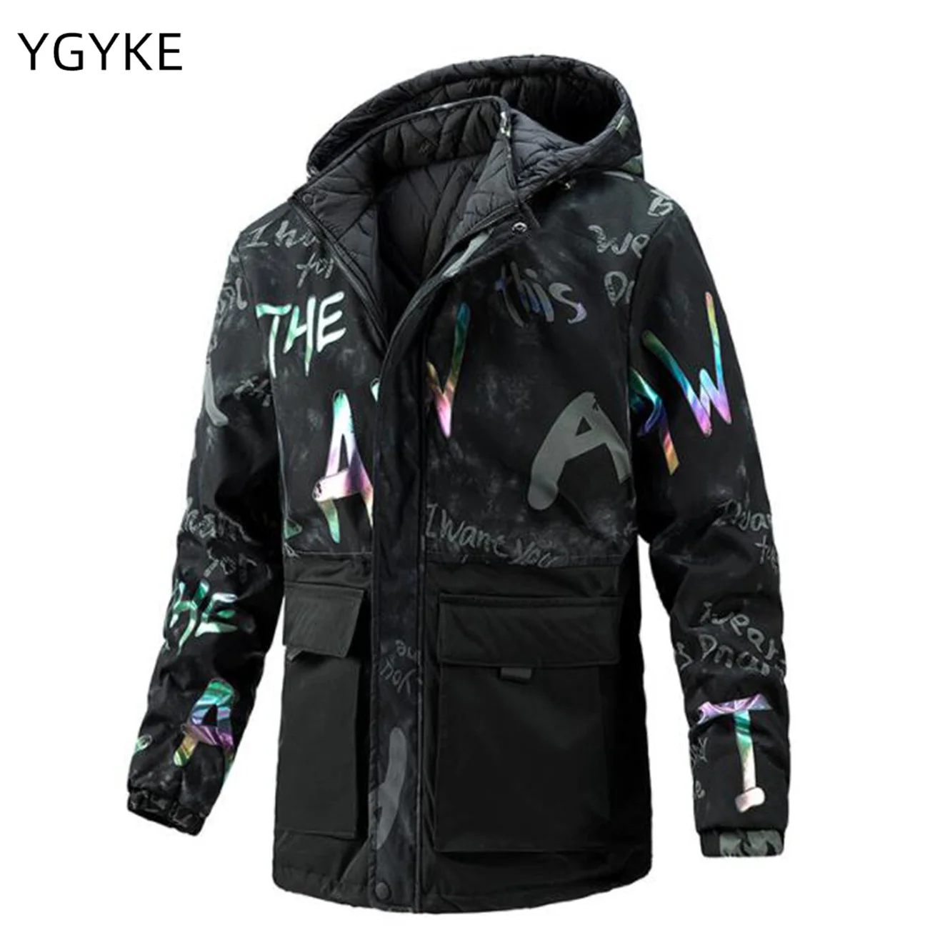 2022 Winter New Jacket Down Jacket men's Plus Velvet Thickened Slim Long Hooded Trendy Warm Large Size Loose Jacket