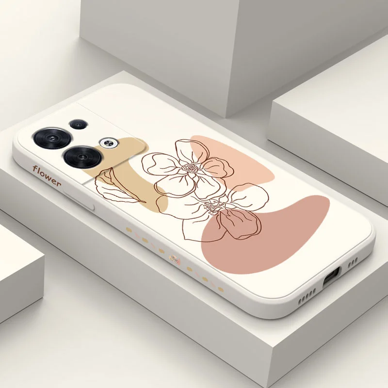 

Blooming Charm Phone Case For OPPO Reno 8 8T 8Z 7 7Z 6 5 Pro 4G 5G F19 F9 Pro Liquid Silicone Cover