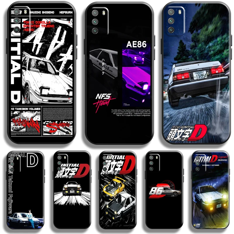 

Japan Anime Initial D Case For Xiaomi Poco M3 M3 PRO 5G POCO X3 X3 Pro X3 F3 GT Phone Case Coque Carcasa Back Liquid Silicon