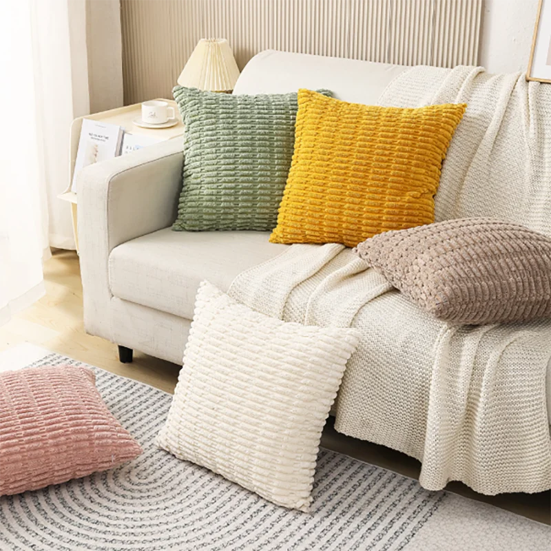 

2Pcs Soft Decor Corduroy Pillow Cozy Cushion Cover 45x45cm Home Decor Throw Pillow Cover Living Room Bedroom Sofa Christmas