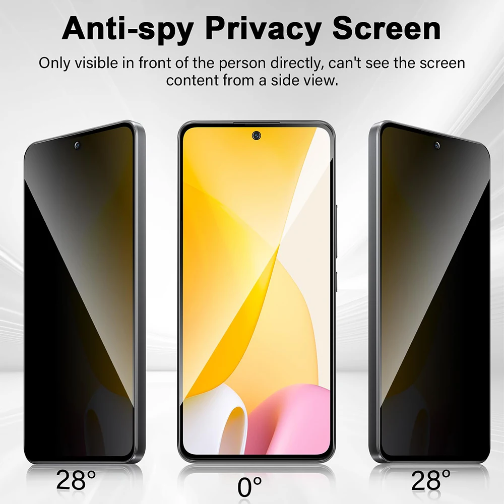Фото Антишпионская пленка из закаленного стекла для Xiaomi Redmi A3 Pro A1 A2 Plus A5 A4 13C 12 10 C 12C 10C 10A 9C NFC 9T Защитная пленка для экрана конфиденциальности №2