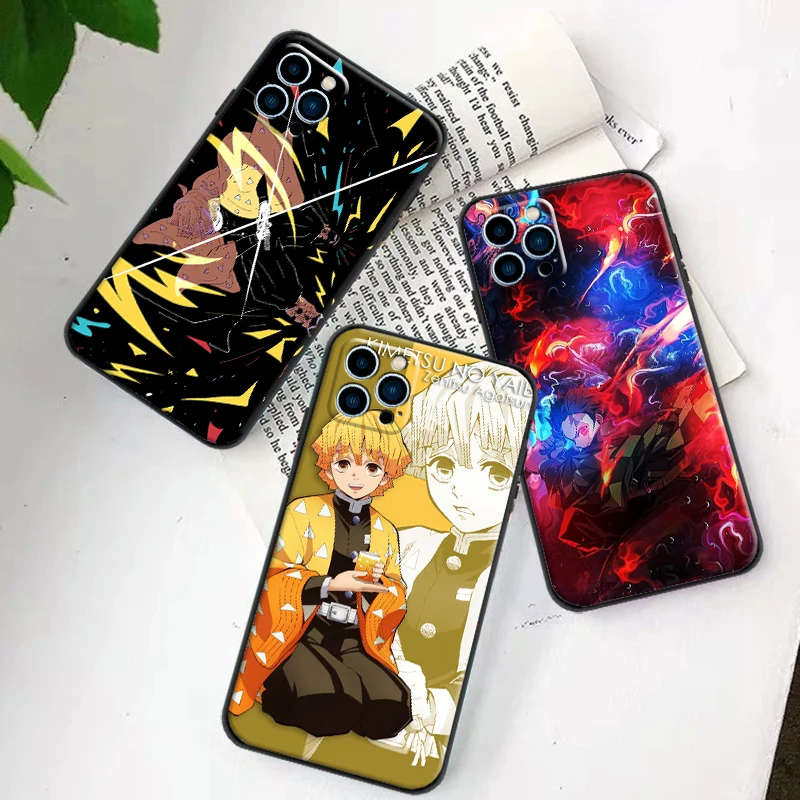 

Demon Slayer Japan Anime Phone Cases For iPhone 12 13 11 Pro Max Mini XR X XS 7 8 Plus 6 6S SE2020 hot Coque Back Cover Soft TPU