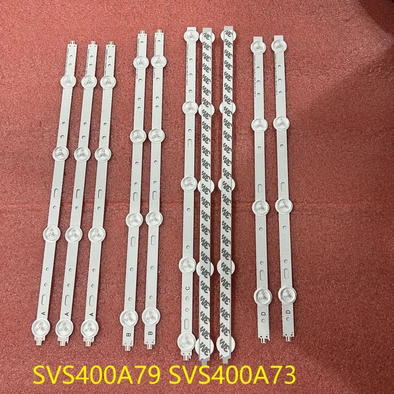 

5set=50pcs LED strip for TOSHIBA 40L1333B 40D1333B 40L1354B LTA400HM23 SVS400A79 4LED A B D C SVS400A73 40PFL3208H 40PFL3208K