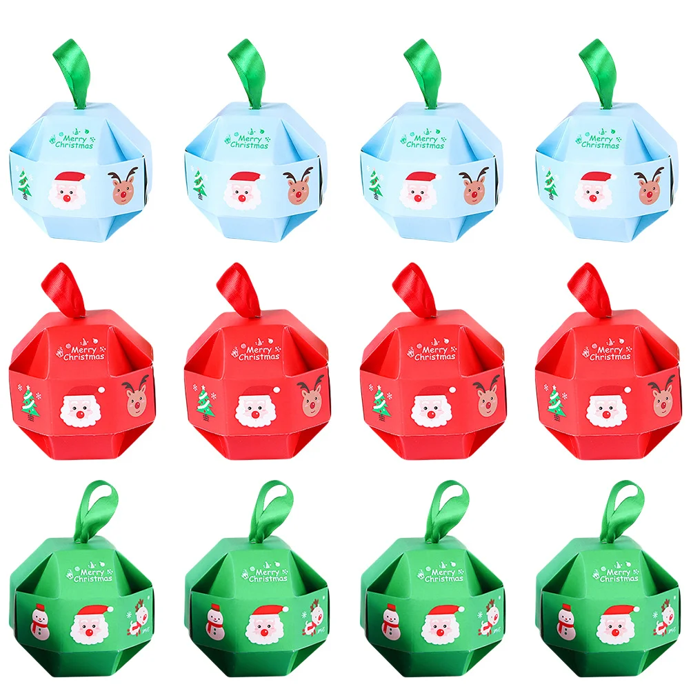 

30pcs Christmas Candy Boxes Packing Boxes Christmas Gift Cases (Assorted Color)