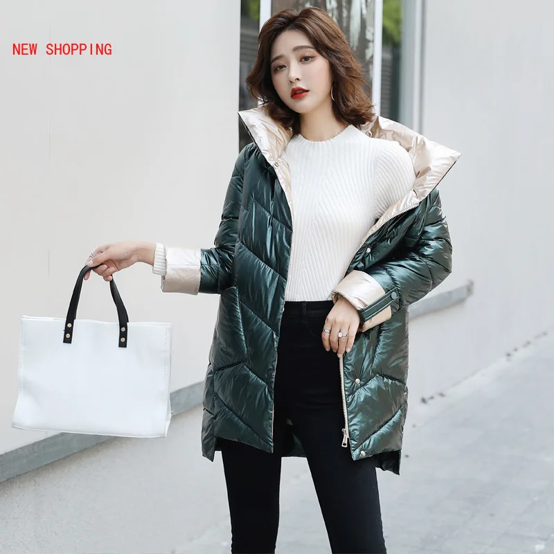 Parka Women New Winter Down Jacket Women Coat Long Hooded Outwear Female Parka Thick Cotton Padded Female Basic Coats Overalls
