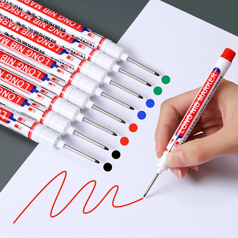 

Lange Hoofd Markers Badkamer Houtbewerking Decoratie Multifunctionele Diep Gat Marker Pennen