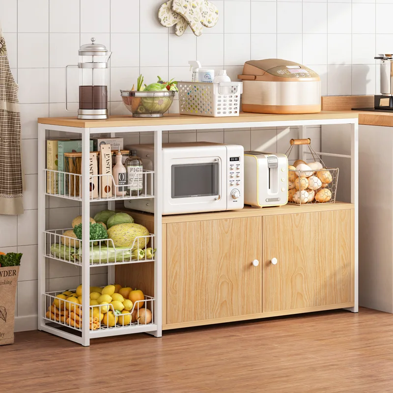 

Kitchen storage rack floor-to-ceiling multi-layer microwave pot rack kitchen supplies storage basket wall shelf