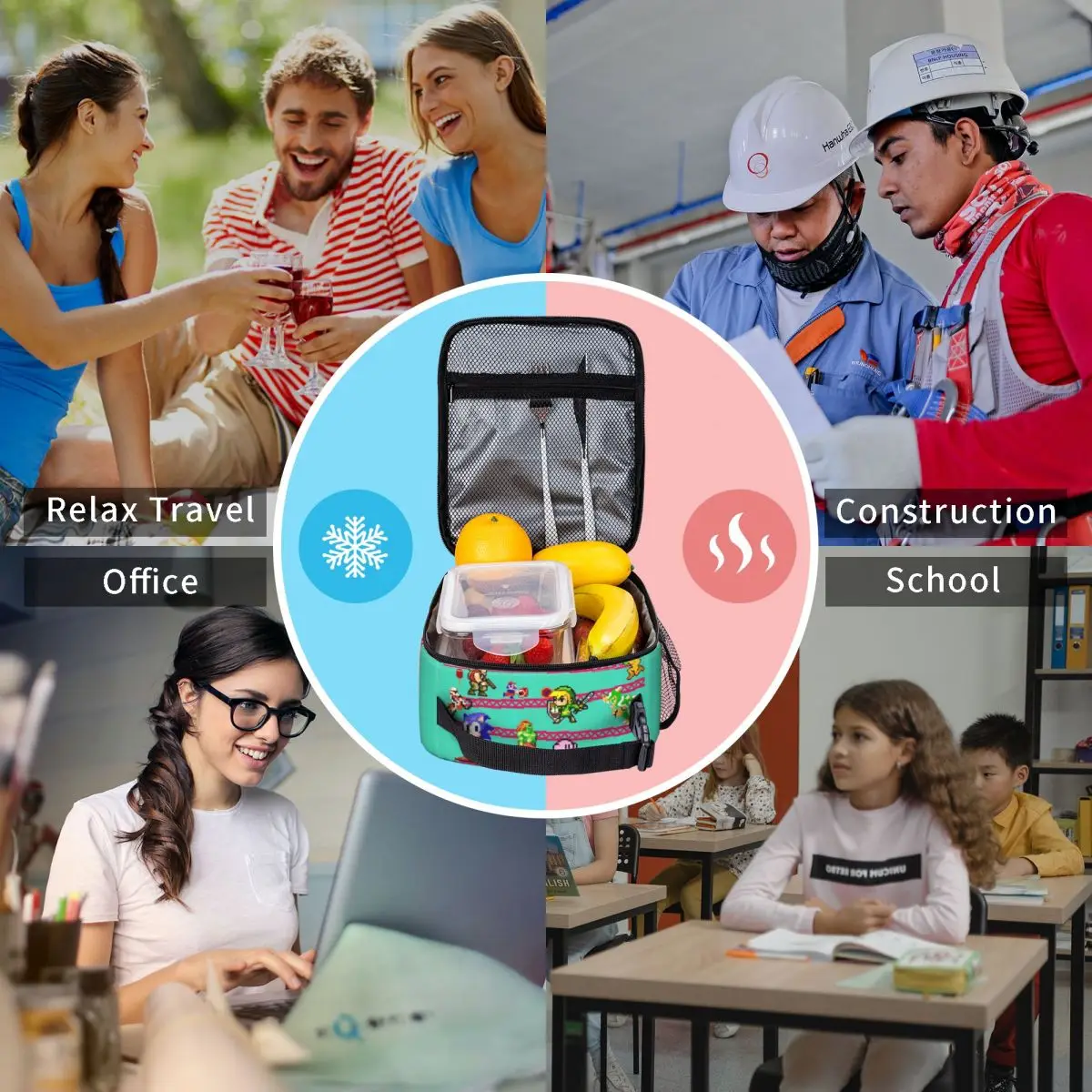 Аркадная игра коллаж Donkey Kong термоизолированные сумки для обеда офисные аркадные