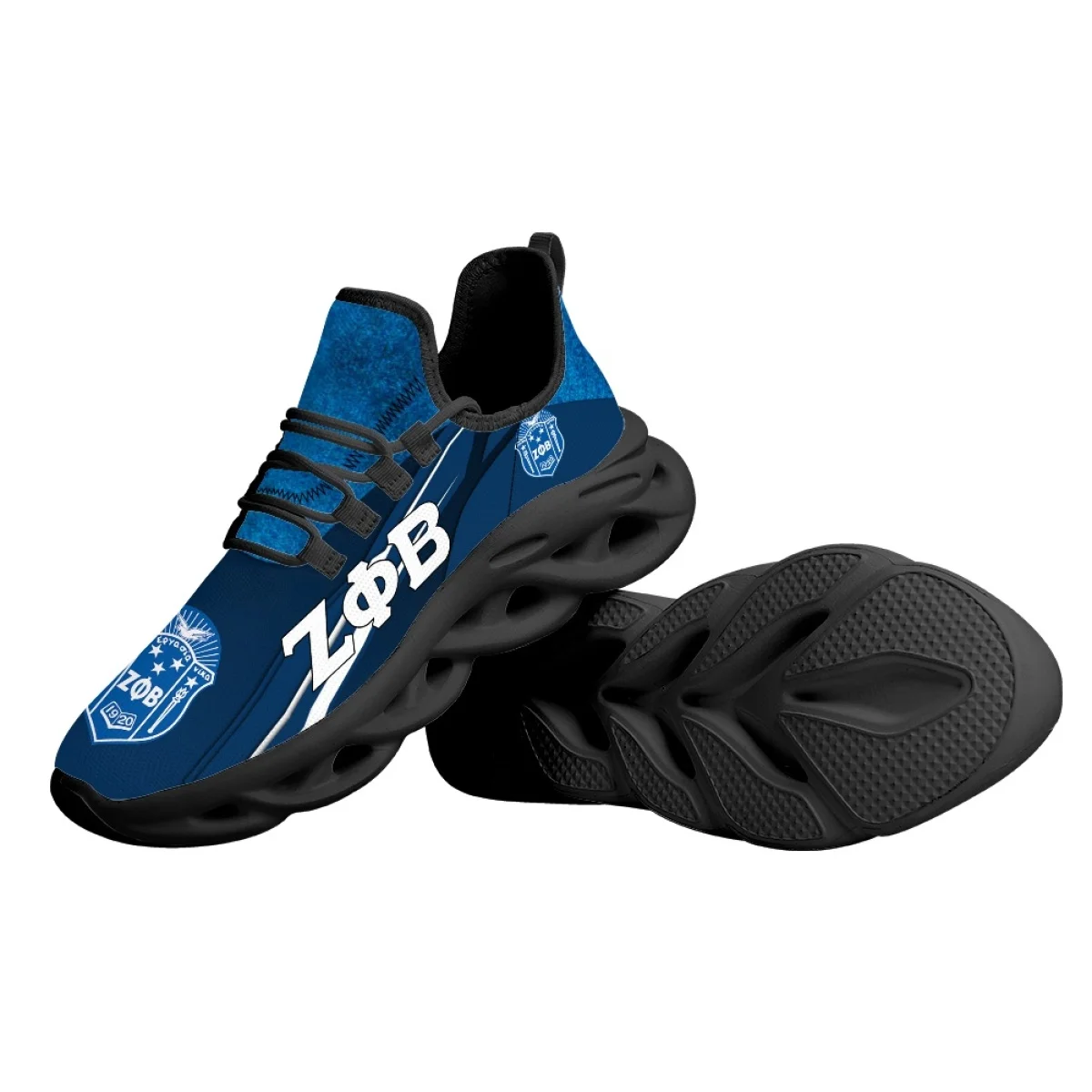 INSTANTARTS Retro Zeta Phi Beta Logo Print Ladies Platform Shoes Casual Outdoor Mesh Sneakers Non-Slip Tennis Flats for Women