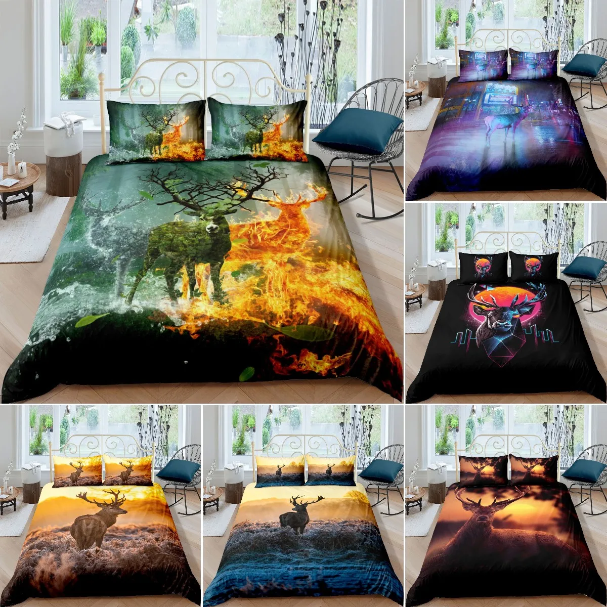 Пододеяльник с оленем размер короля/queen детский комплект постельного белья