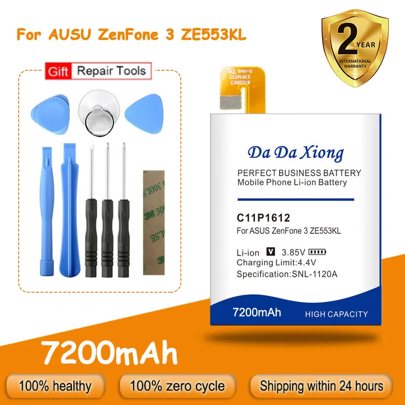 Gratis Verzending 7200Mah C11P1612 Batterij Voor Asus Zenfone 4 Max Pro Plus ZC554KL X00ID 3 Zoom Z01HDA ZE553KL + gereedschap