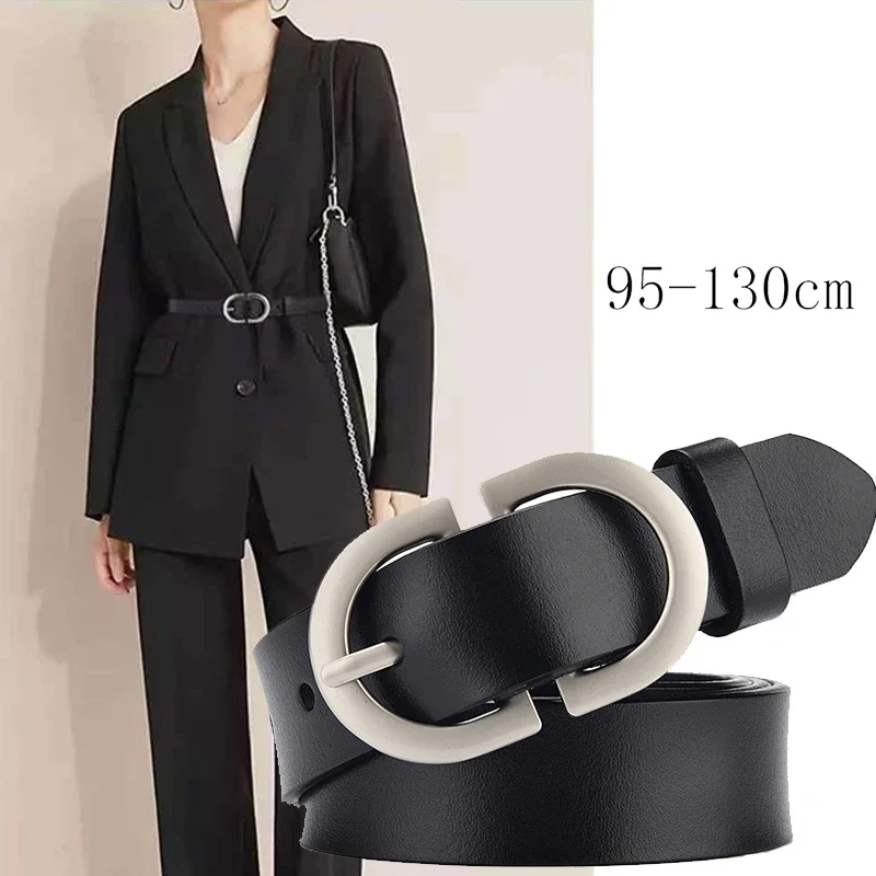 

Luxury Belt For Women Pin Buckle Metal Adjustable High Quality Waistband Jeans Girl Fashion Lady Girdle Designer Trend Belts New
