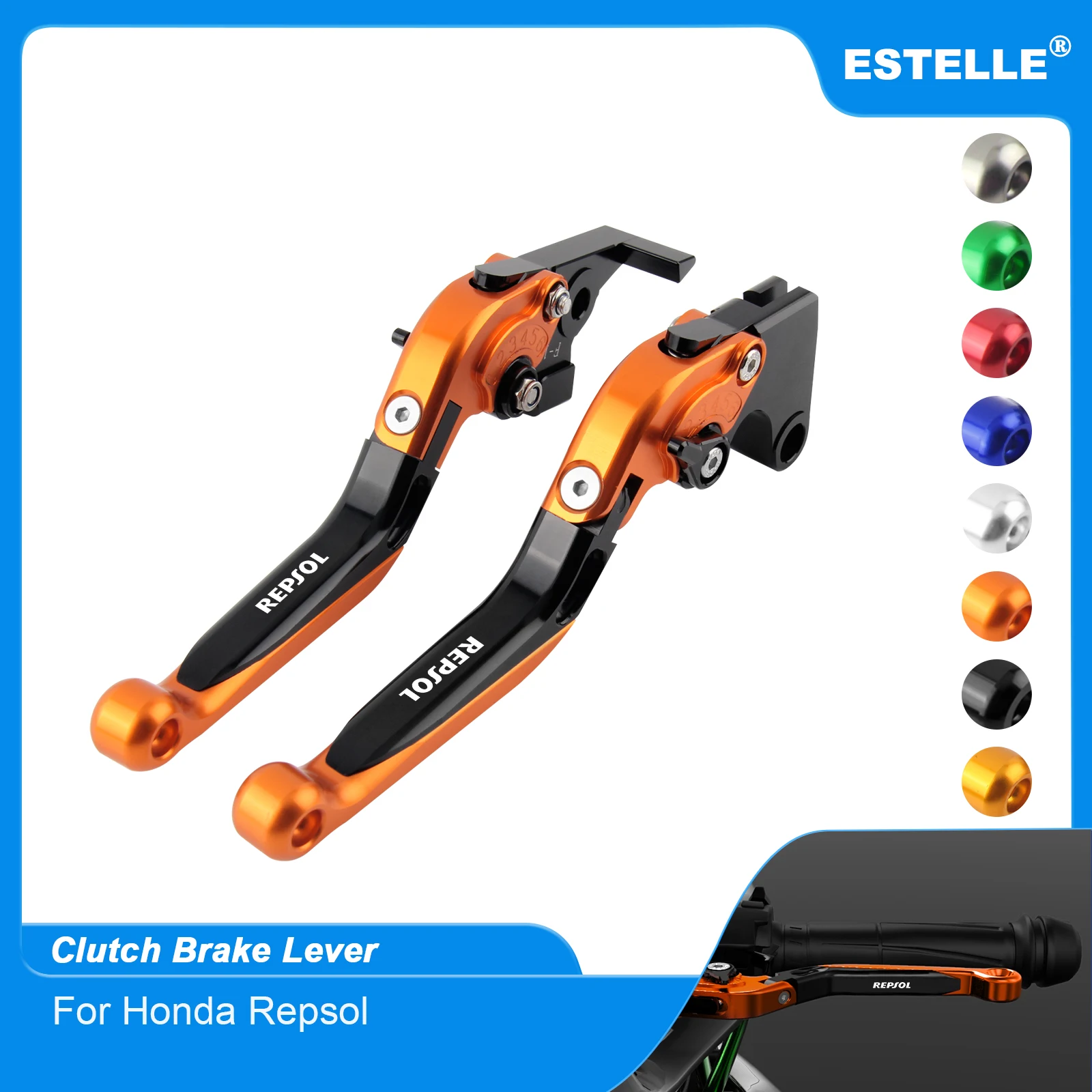 

For Honda Repsol Motorcycle Accessories Adjustable Folding Extendable Handle Brake Clutch Lever Protection