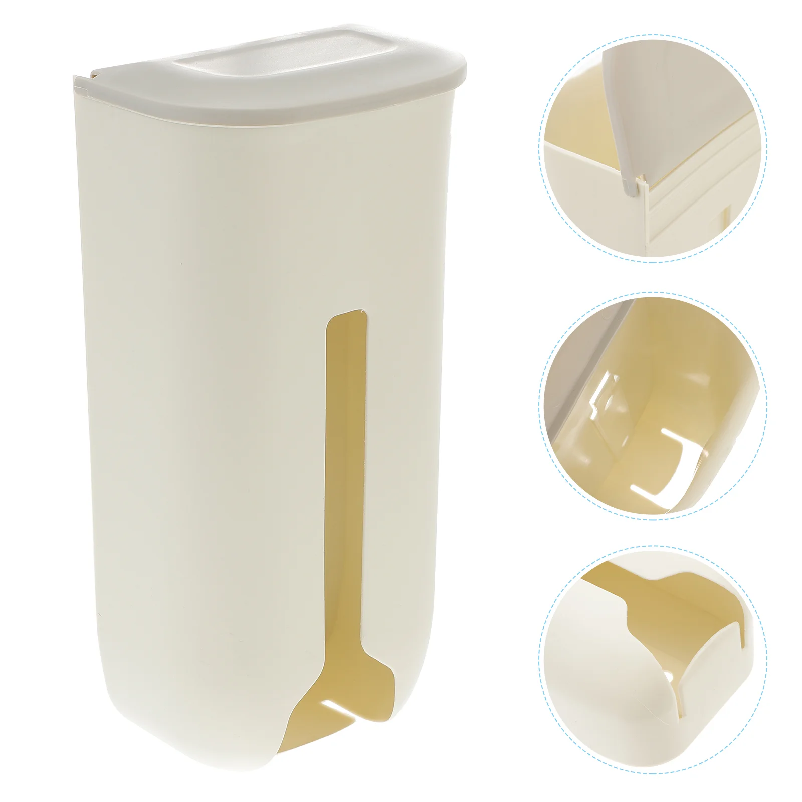 

1Pc Car Organizer Bag Wall-mounted Plastic Bag Storage Box Simplicity Wall Hanging Garbage Bag Storage Container White