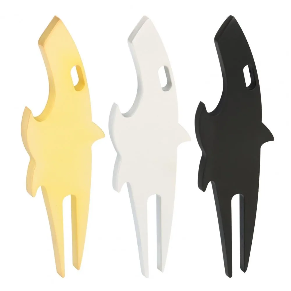

Bottle Opener Design Golf Fork Shark Shape Zinc Alloy Golf Ball Marker Corrosion Resistant Comfortable Grip