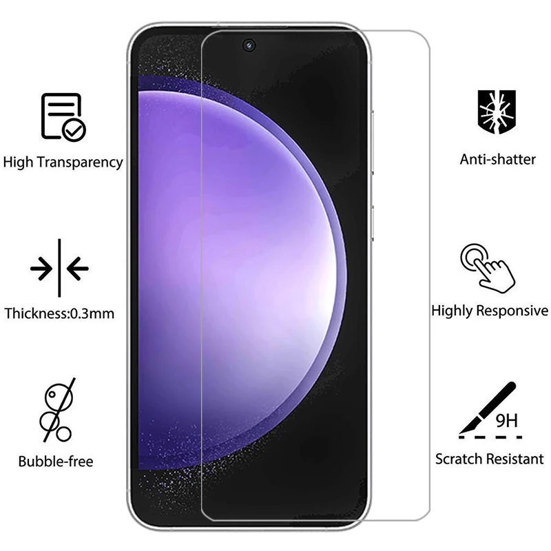 Защитное закаленное стекло для samsung galaxy s20 s21 s23 fe 5g пленка экрана s 20 21 23 23s s20fe s21fe s23fe