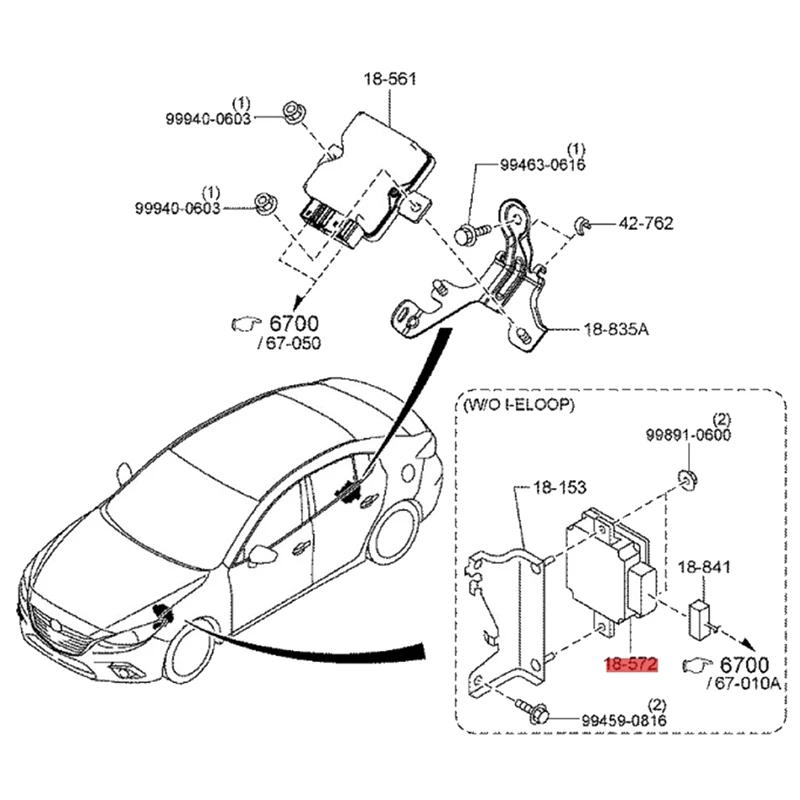 

P5E1-18-572 Car Relays DC / DC Converter Control Unit For Mazda CX5 CX8 CX9 Mazda 3 AXELA 2016-2021 P5E118572 Parts Component