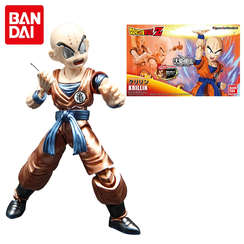 

Original Bandai Dragon Ball Z Anime Figure Metal Color Kuririn Assembly Model Toys Anime Action Figures Toys for Children 12.5cm