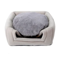 triangle plush pet cat bed breathable comfortable cats dogs house soft small kennel yurt cat nest dog sleeping bag pets supplies