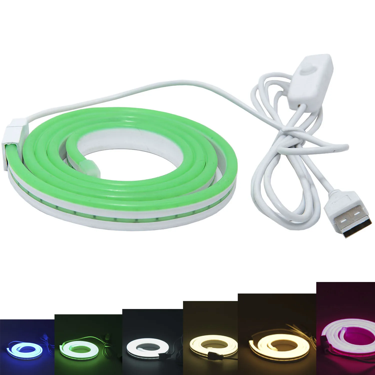 

Неоновая USB-лента, 5 В, IP67, 1 светодиод «сделай сам», 1 вырез, домашний декор, красный, синий, розовый, белый, голубой, 120 светодисветодиодный, s/m 2835, гибсветодиодный Светодиодная лента, лампа