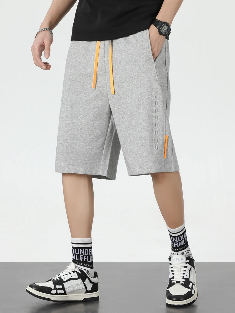 

Summer Baggy Sweatshorts Men Hip Hop Streetwear Loose Jogger Short Men Straight Cotton Casual Shorts