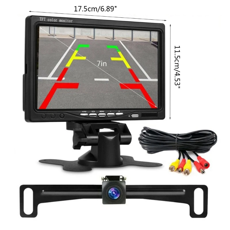Автомобильная камера заднего вида широкоугольный 7-дюймовый TFT ЖК-монитор с