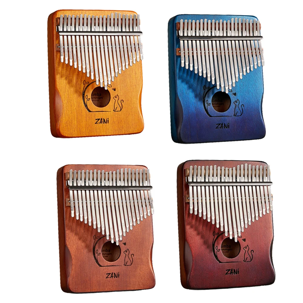 

21 Key Kalimba Thumb Piano High Quality Mahogany Africa Sanza Mbira DeerWhale Finger Piano As Gift 180x14x35mm/