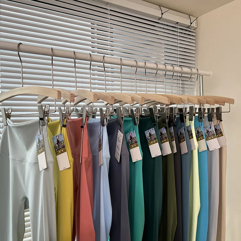 Lulufitness Yoga Leggings Pants Women Push Up Tight Solid Elastic Sports Sexy Nylon High Waist Seamless Scrunch Naked Gym Pants