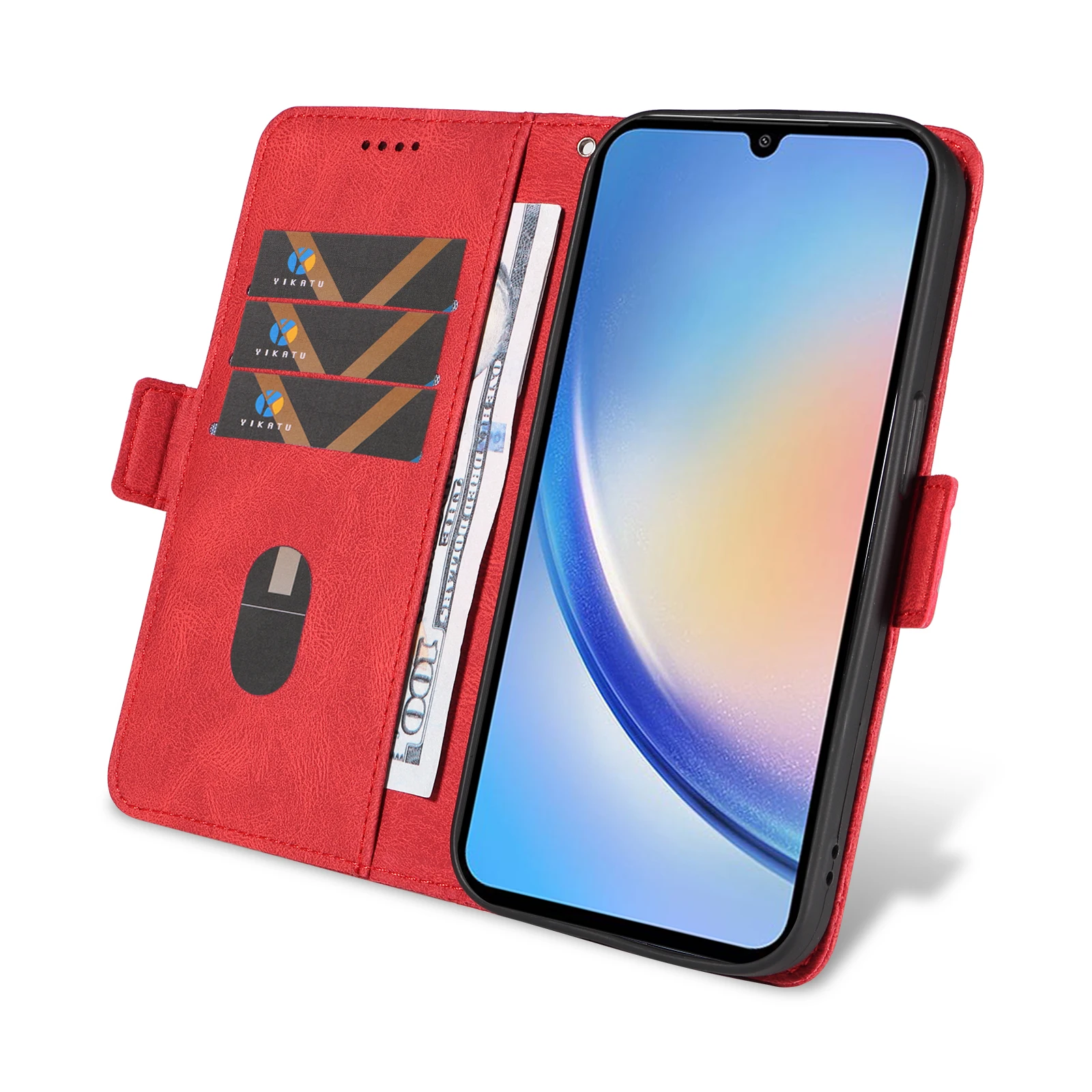 Кожаный чехол для телефона Samsung Galaxy J610F J6 plus prime J415 J4 J7 Prime 2018 карт противоударный