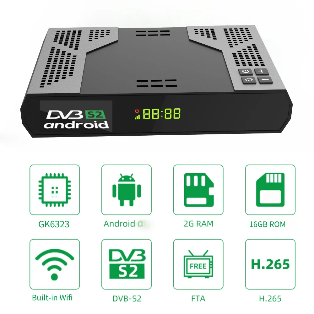 XMSJ Android OTT + DVB-S2 приставка 2+16 ГБ